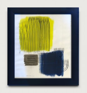 Composition en jaune et bleu. Lithographie en couleur sur papier. Mourlot lithographie. 60x48cm – 1350 €